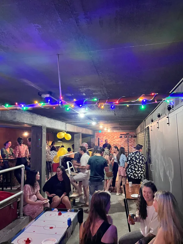 A birthday party in the function room at Neighborhood Pizza and Pasta