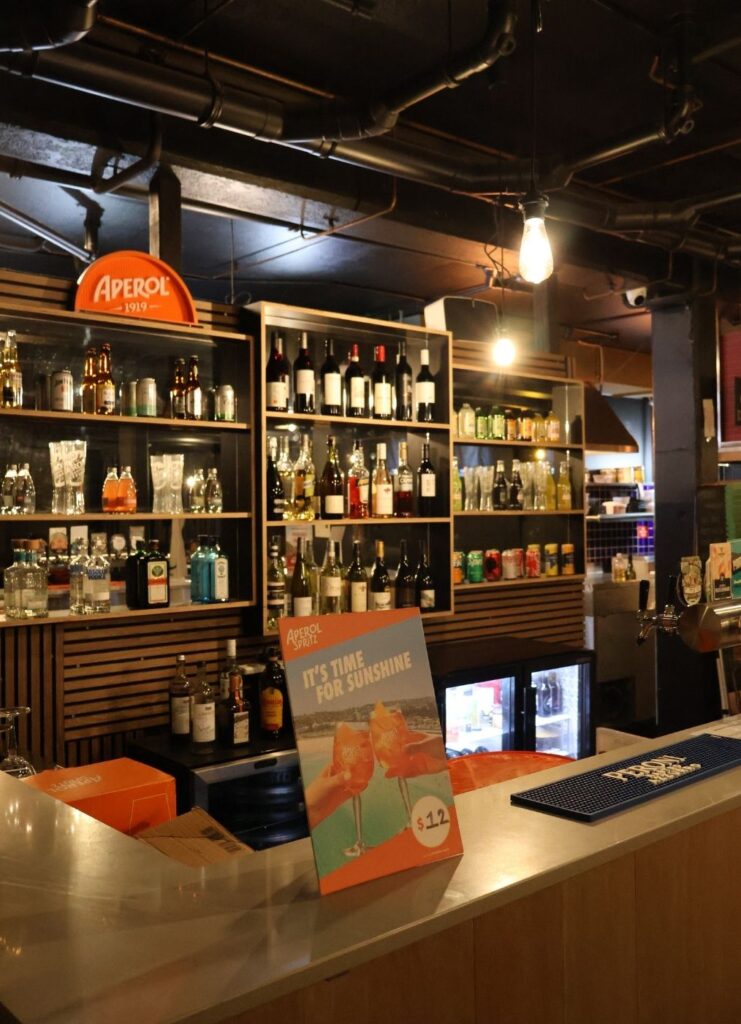 Welcoming bar atmosphere at Neighborhood Pizza and Pasta in Mount Hawthorn